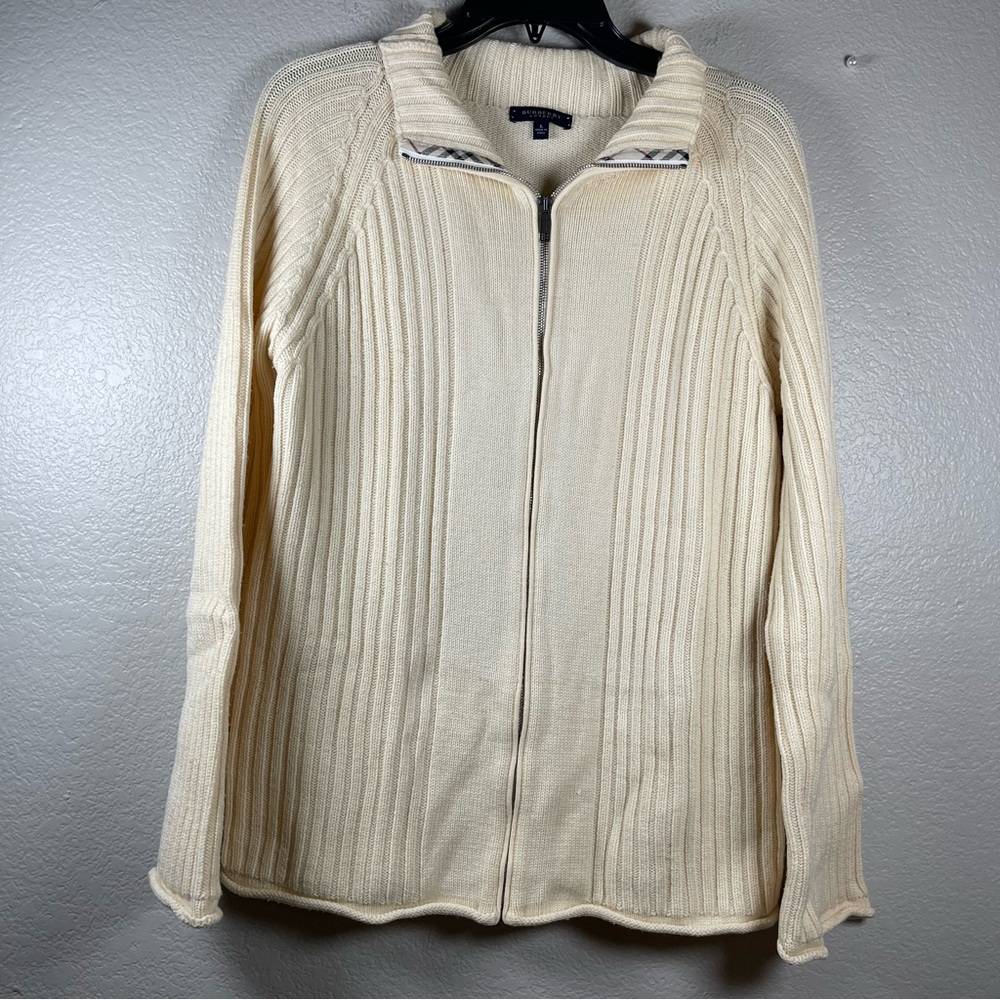 Burberry zip-up sweater SZ L